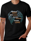 Earth Human Freedom Love Graphic T-Shirt