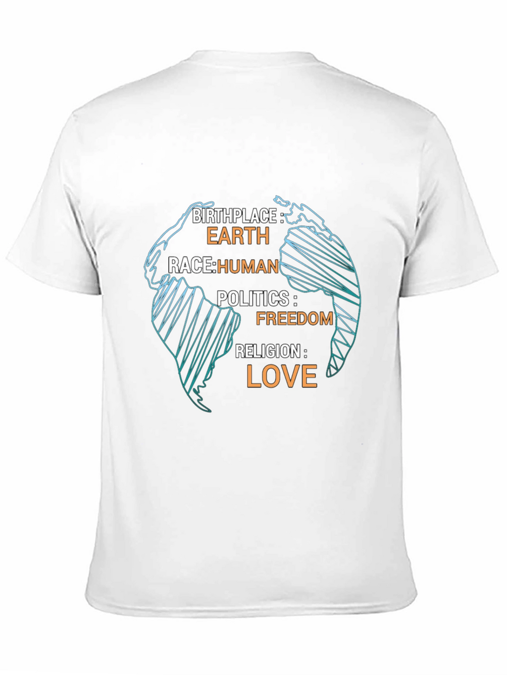 Earth Human Freedom Love Graphic T-Shirt