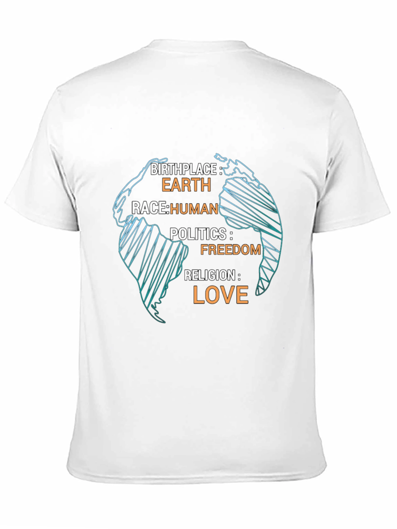 Earth Human Freedom Love Graphic T-Shirt