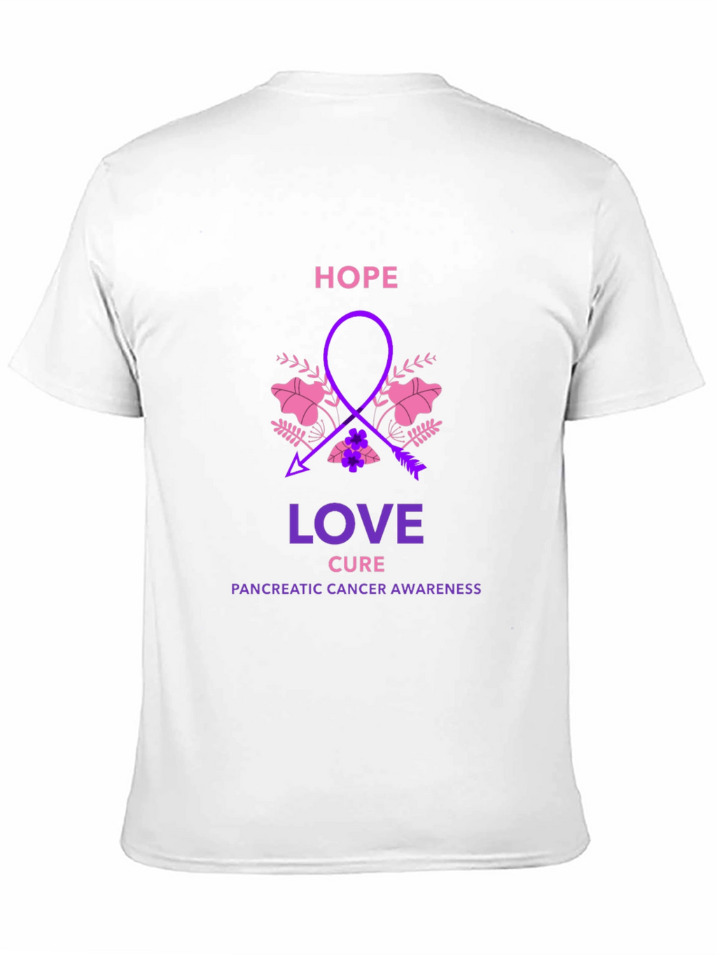 Hope Love Cure Pancreatic Cancer Awareness T-Shirt