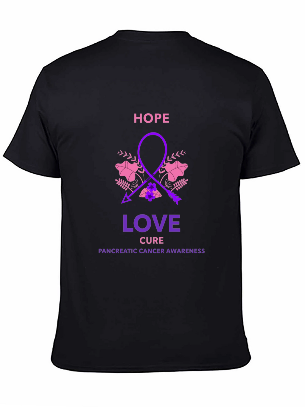 Hope Love Cure Pancreatic Cancer Awareness T-Shirt