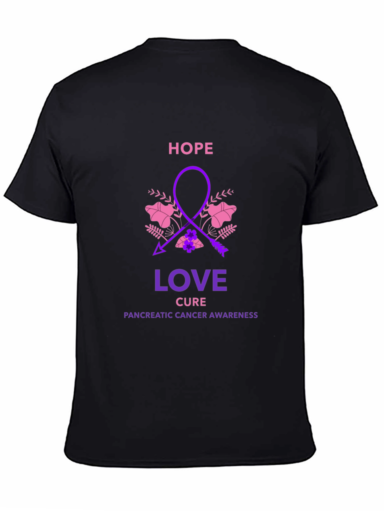Hope Love Cure Pancreatic Cancer Awareness T-Shirt