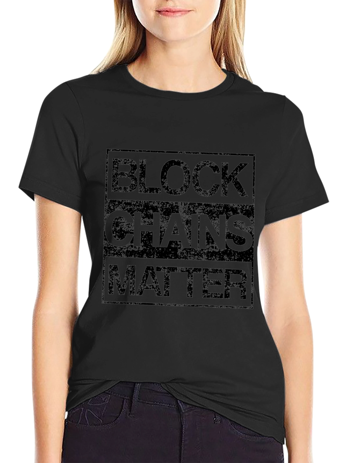 Blockchains Matter Graphic Tee - Black T-Shirt