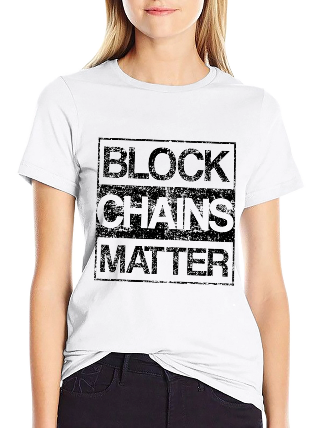 Blockchains Matter Graphic Tee - Black T-Shirt