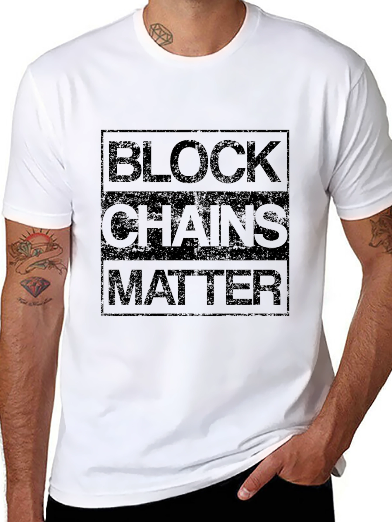 Blockchains Matter Graphic Tee - Black T-Shirt