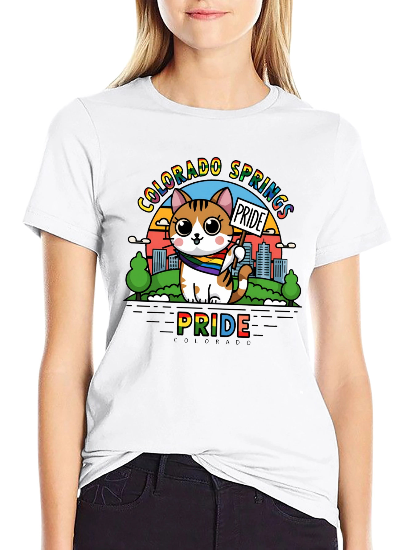 Colorado Springs Pride Cat T-Shirt