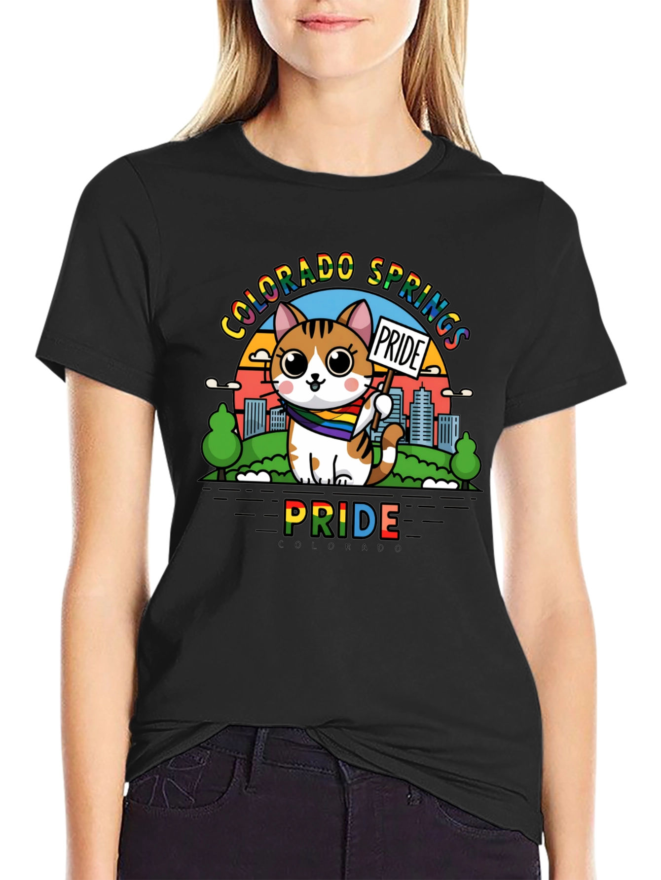 Colorado Springs Pride Cat T-Shirt