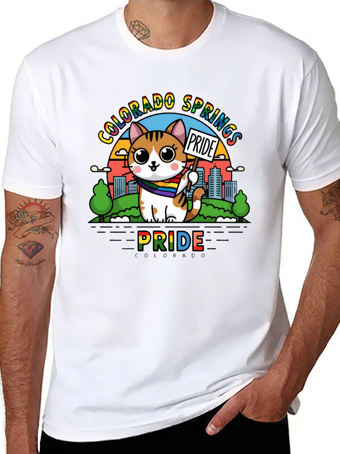 Colorado Springs Pride Cat T-Shirt