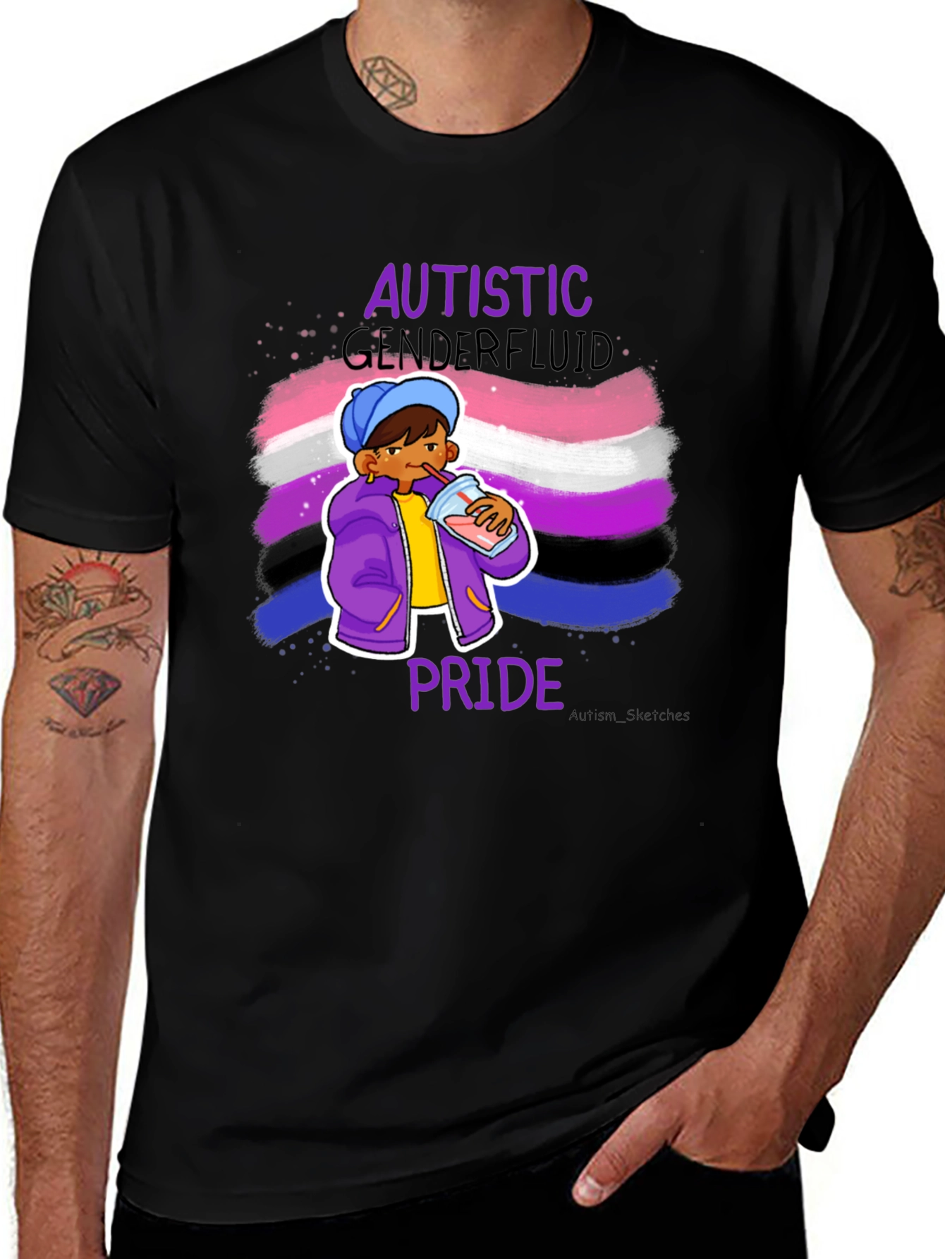 Autistic Genderfluid Pride T-Shirt