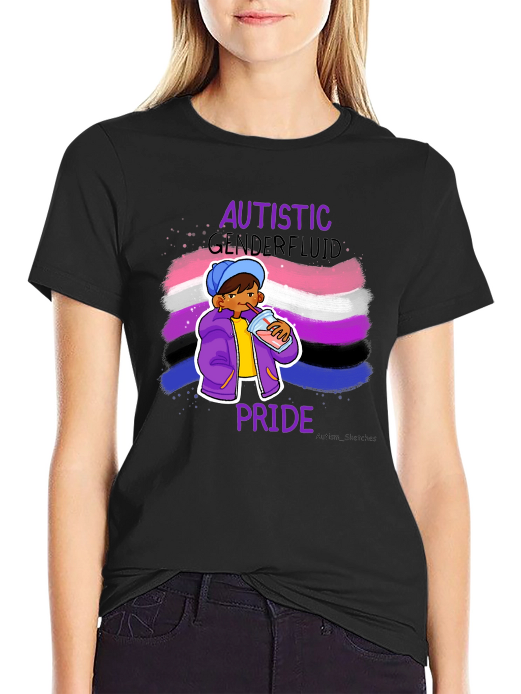 Autistic Genderfluid Pride T-Shirt