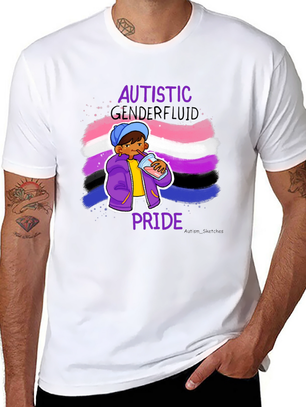 Autistic Genderfluid Pride T-Shirt