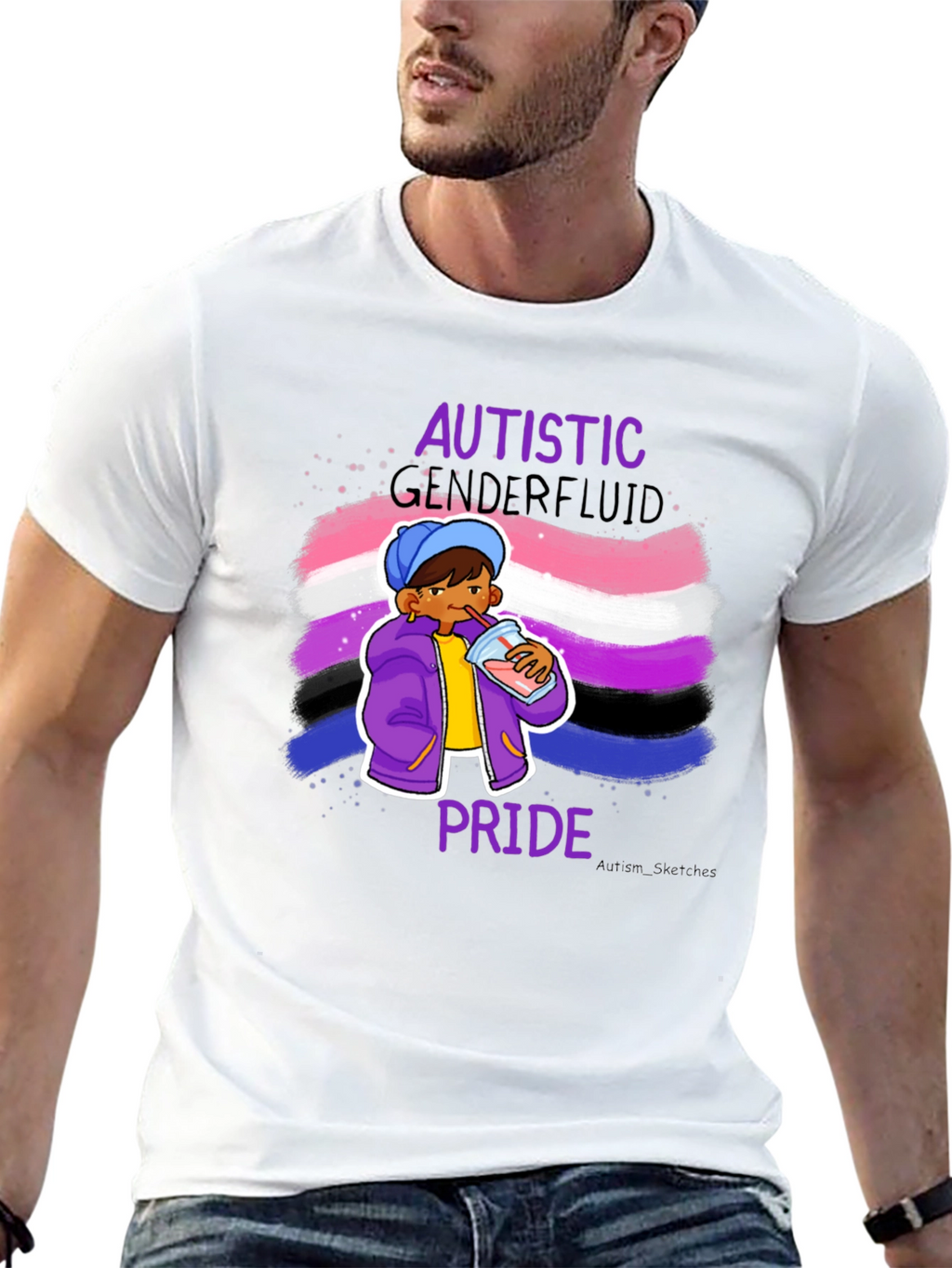 Autistic Genderfluid Pride T-Shirt