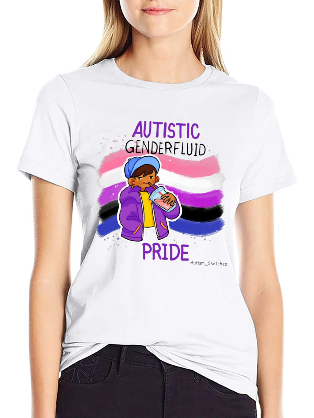Autistic Genderfluid Pride T-Shirt
