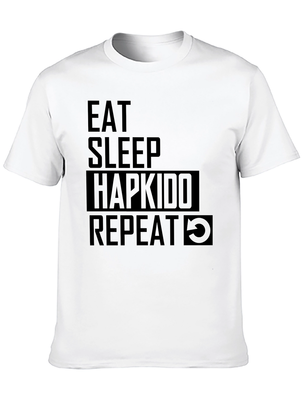 Eat Sleep Hapkido Repeat Black T-Shirt