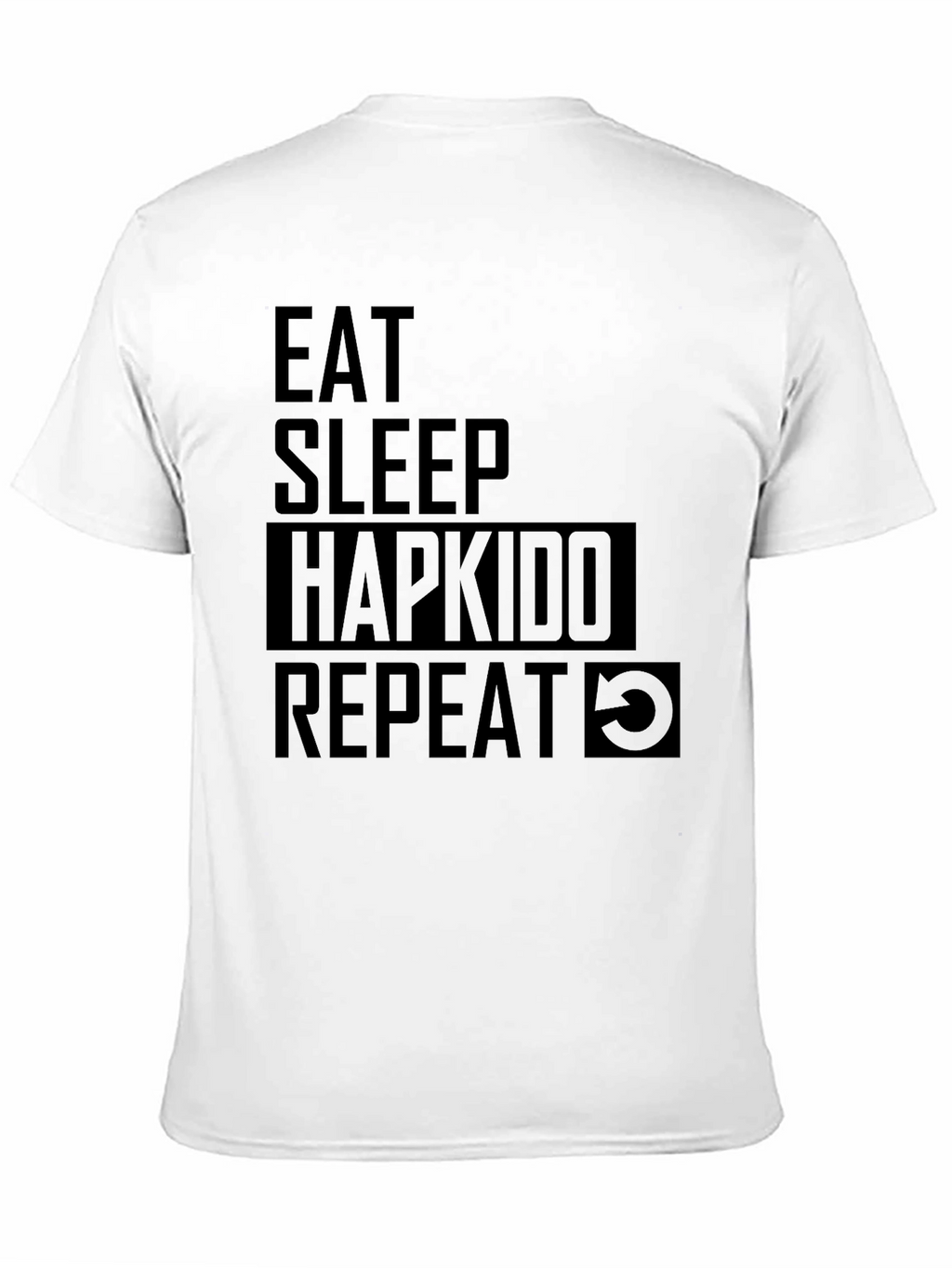 Eat Sleep Hapkido Repeat Black T-Shirt