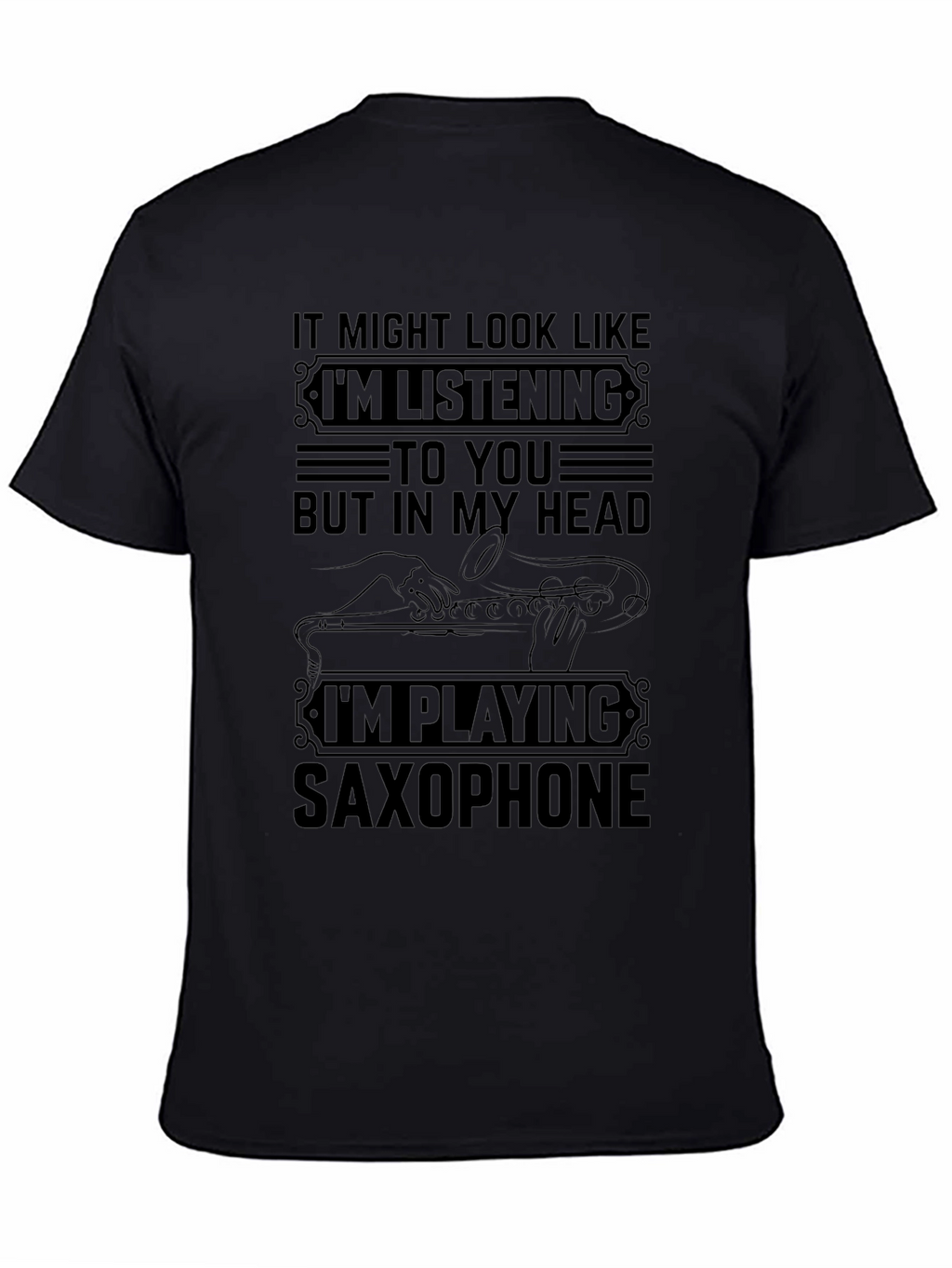 Saxophone Player Novelty Graphic T-Shirt