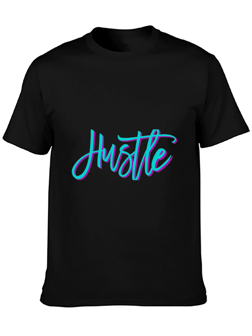 Hustle Graphic Black T-Shirt - Premium Comfort