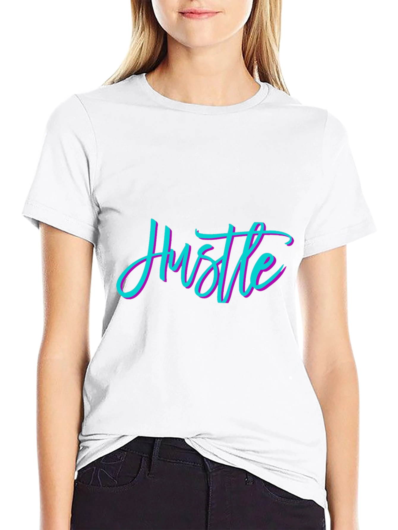Hustle Graphic Black T-Shirt - Premium Comfort
