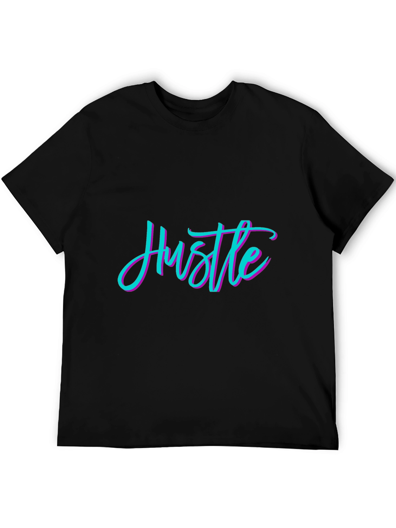 Hustle Graphic Black T-Shirt - Premium Comfort