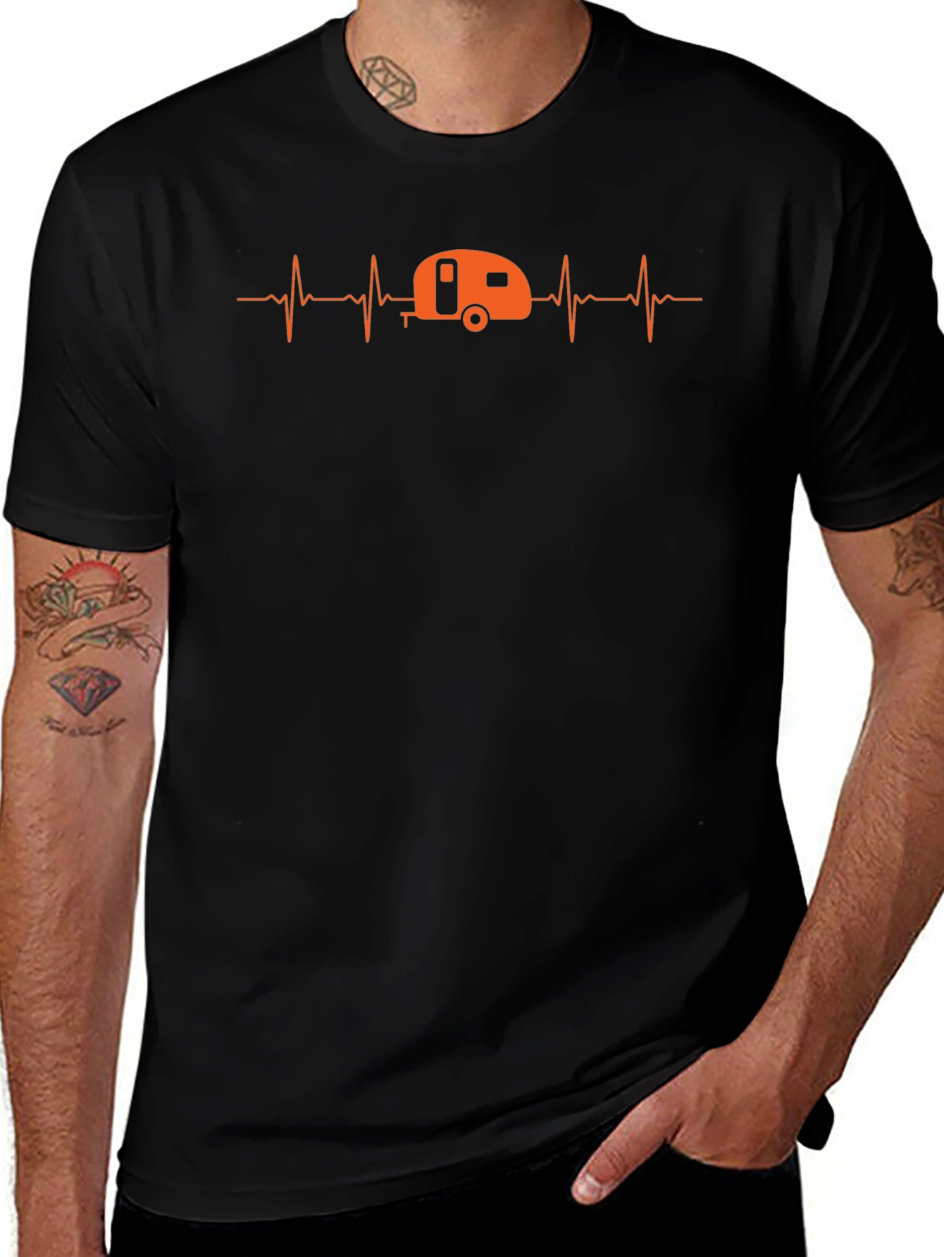 Camping Heartbeat T-Shirt - Adventure is Calling!