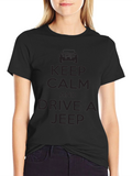 Keep Calm & Drive a Jeep T-Shirt - Black