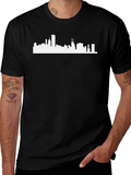 Cityscape Graphic Tee - Modern Black T-Shirt