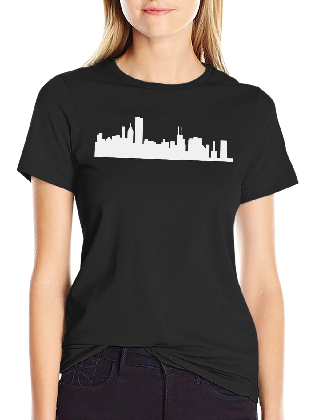 Cityscape Graphic Tee - Modern Black T-Shirt