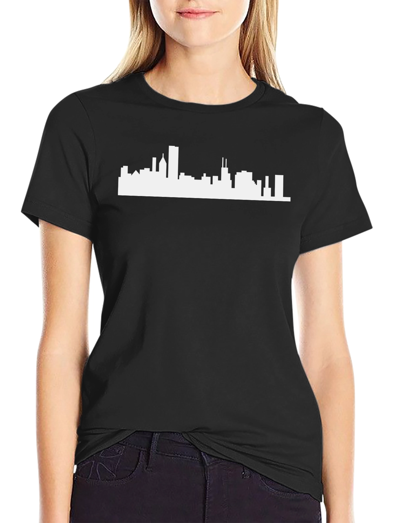 Cityscape Graphic Tee - Modern Black T-Shirt