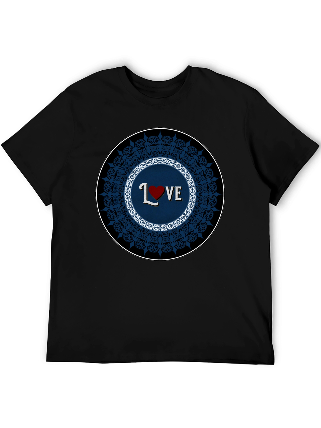 Love Mandala Black T-Shirt