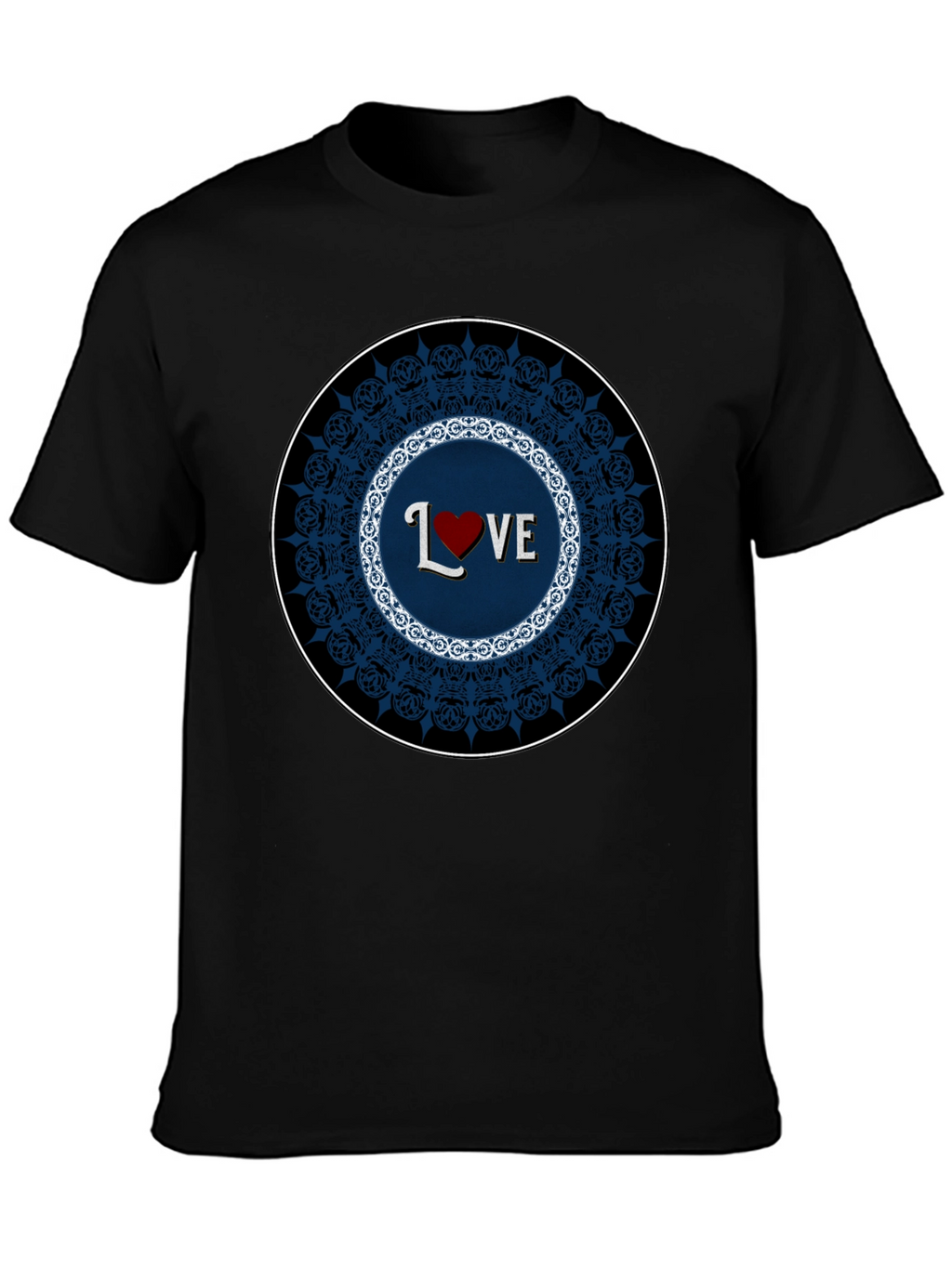 Love Mandala Black T-Shirt