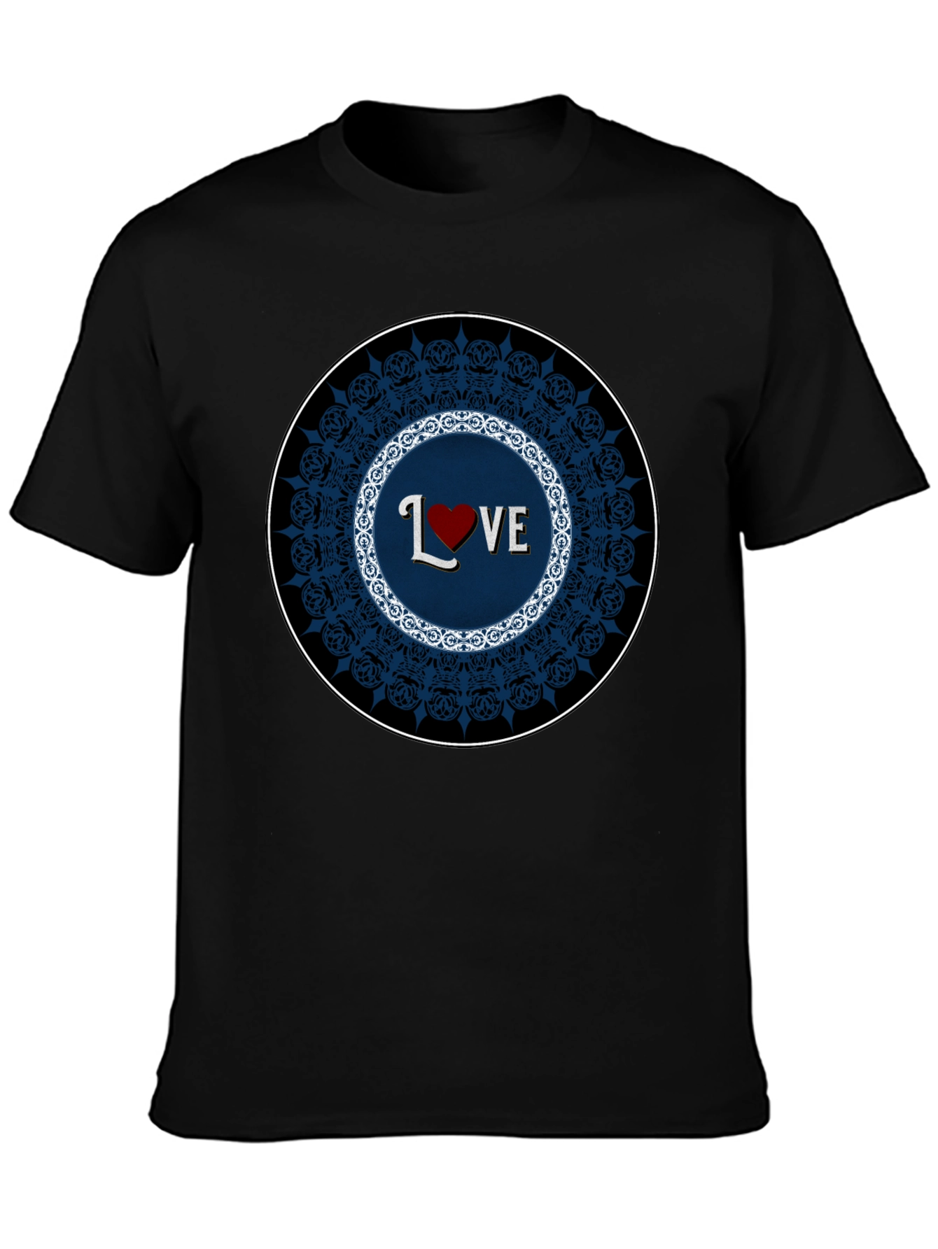 Love Mandala Black T-Shirt