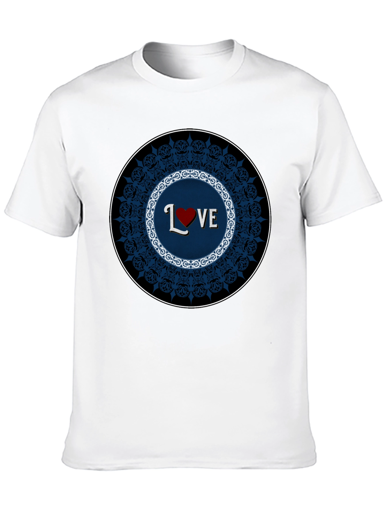 Love Mandala Black T-Shirt