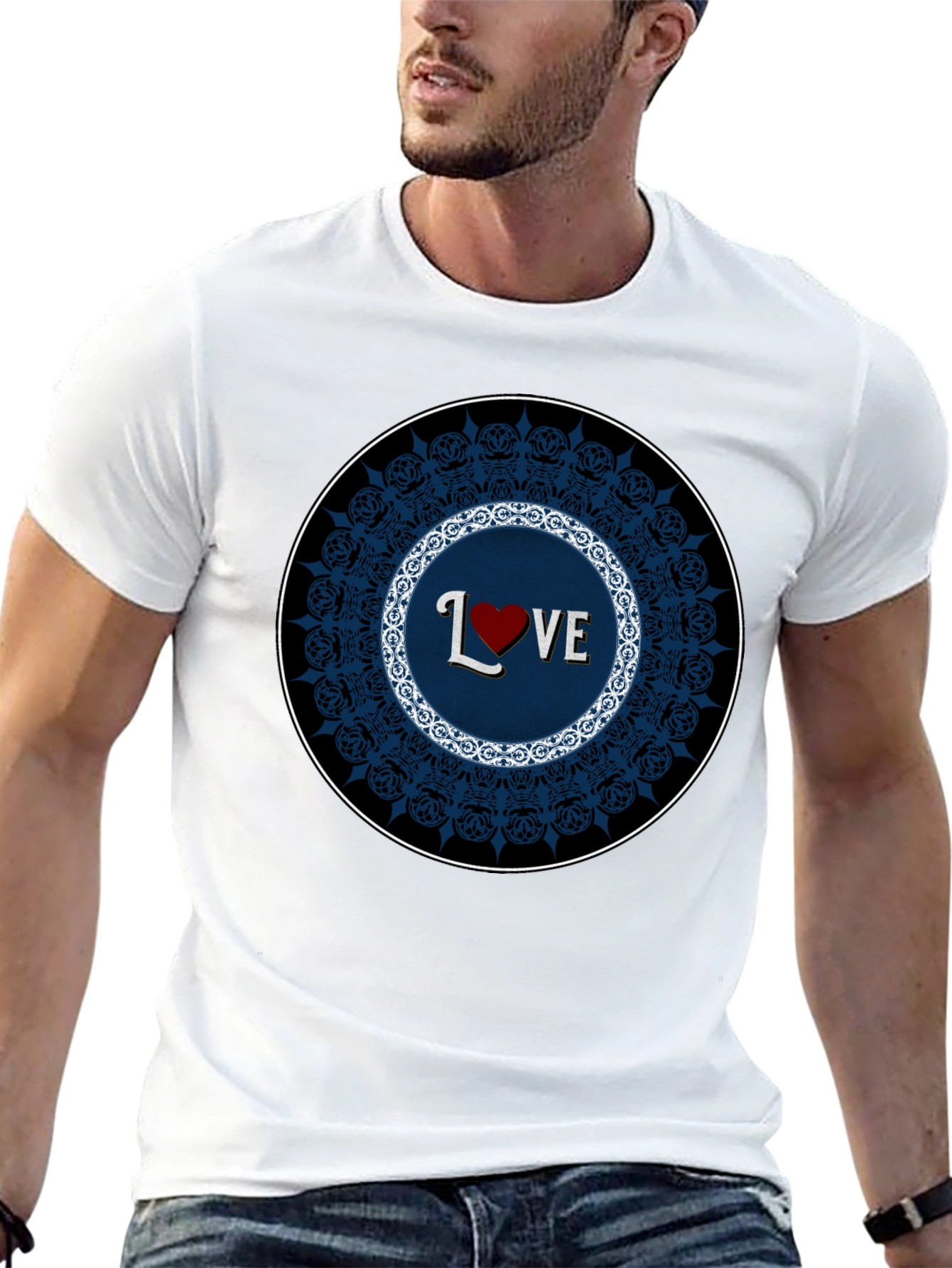 Love Mandala Black T-Shirt