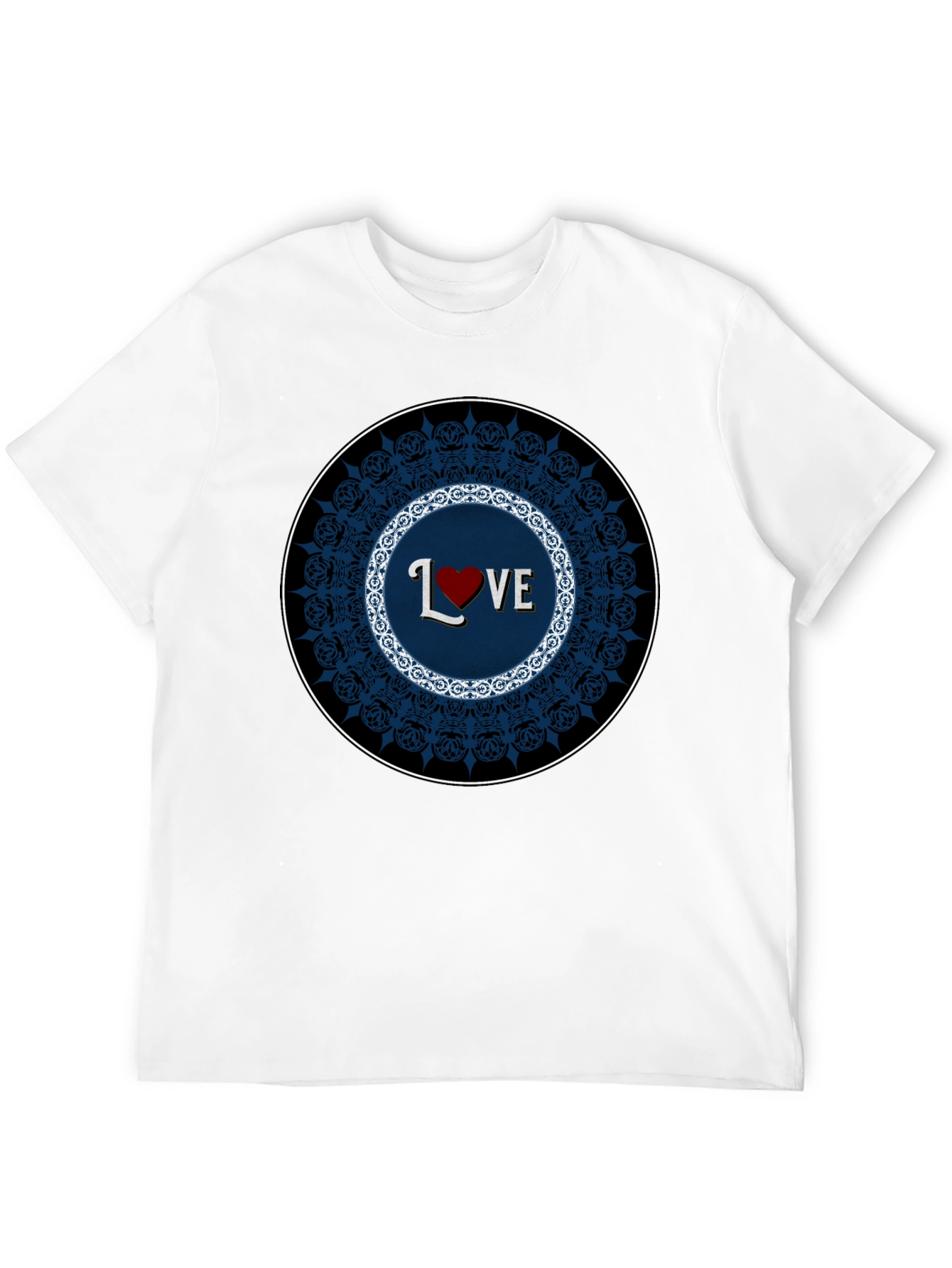 Love Mandala Black T-Shirt