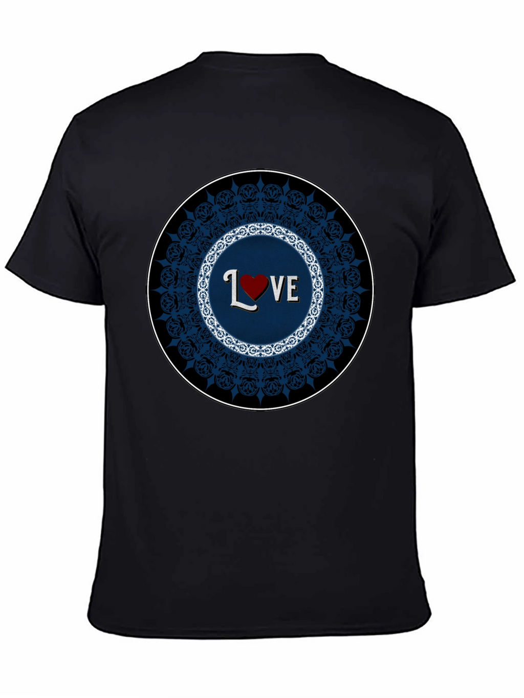 Love Mandala Black T-Shirt