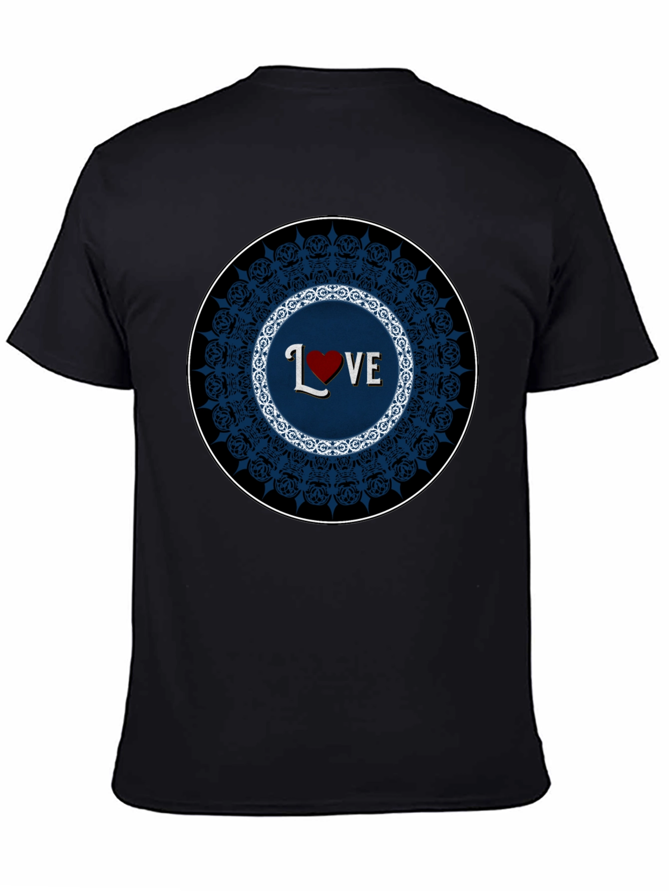 Love Mandala Black T-Shirt