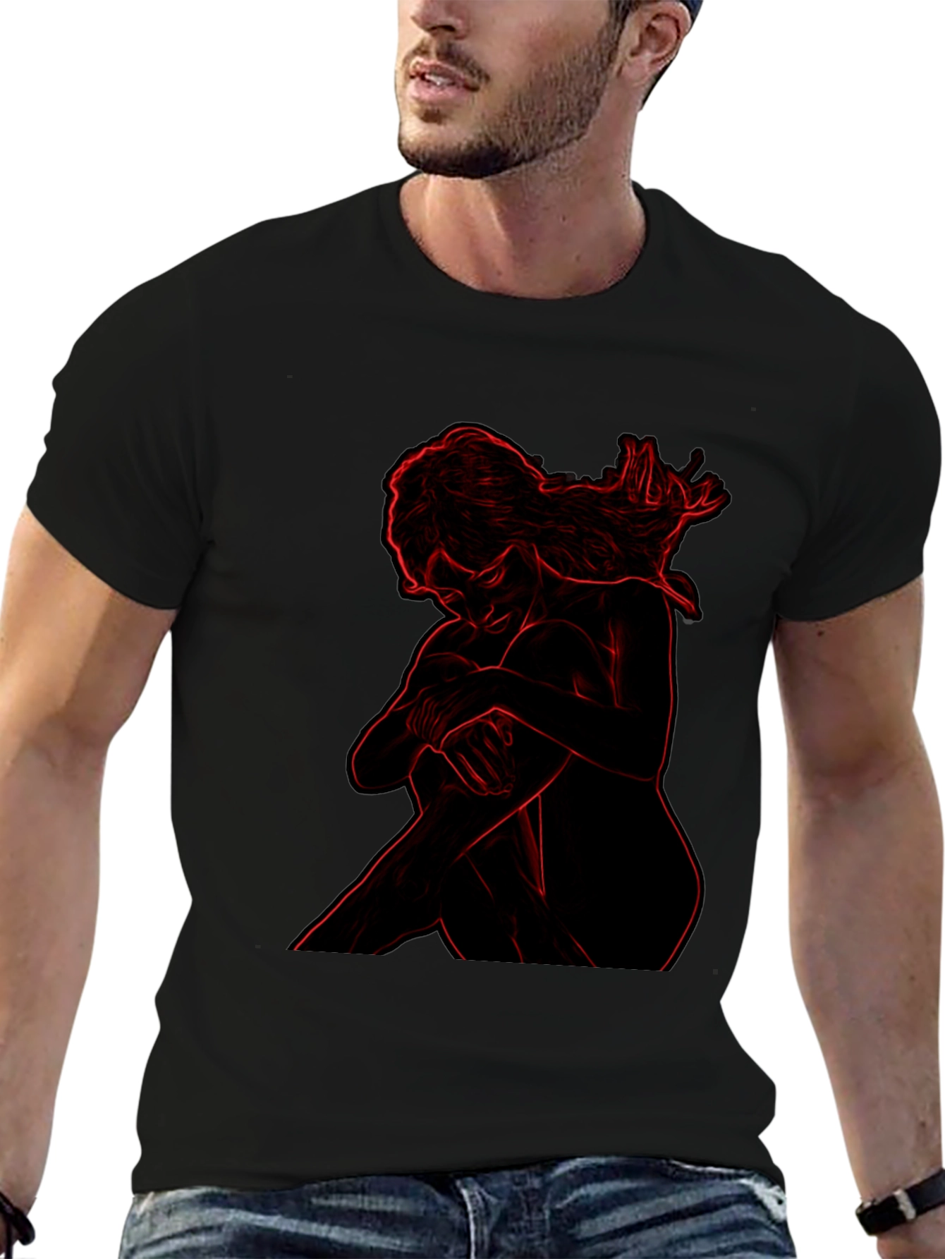 Contour Graphic Black T-Shirt