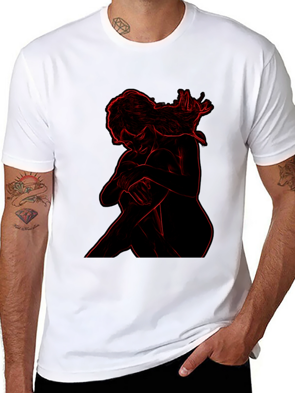 Contour Graphic Black T-Shirt
