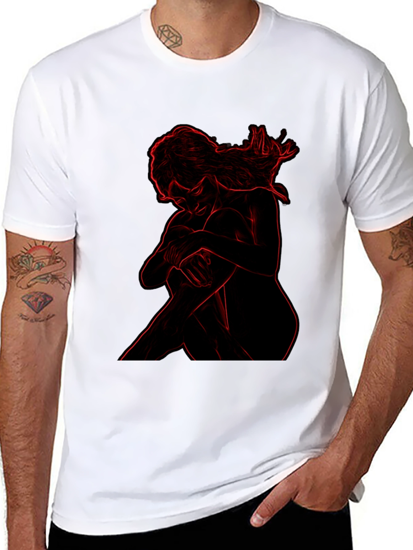 Contour Graphic Black T-Shirt