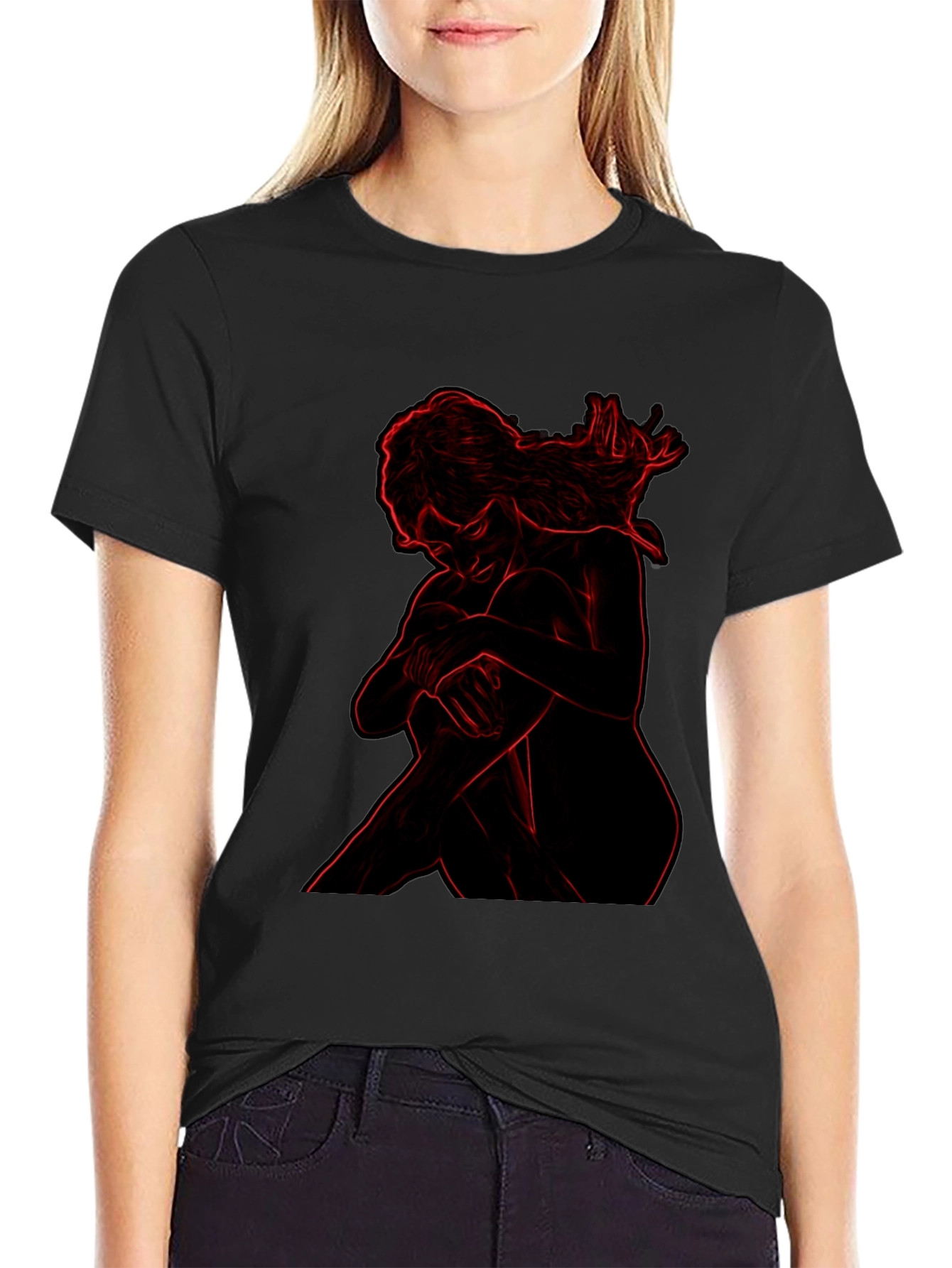 Contour Graphic Black T-Shirt