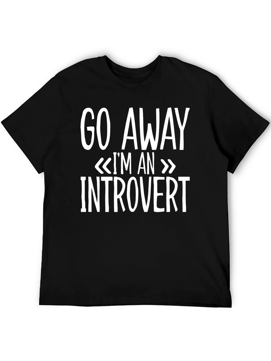 Introvert Graphic Tee - Black Cotton T-Shirt