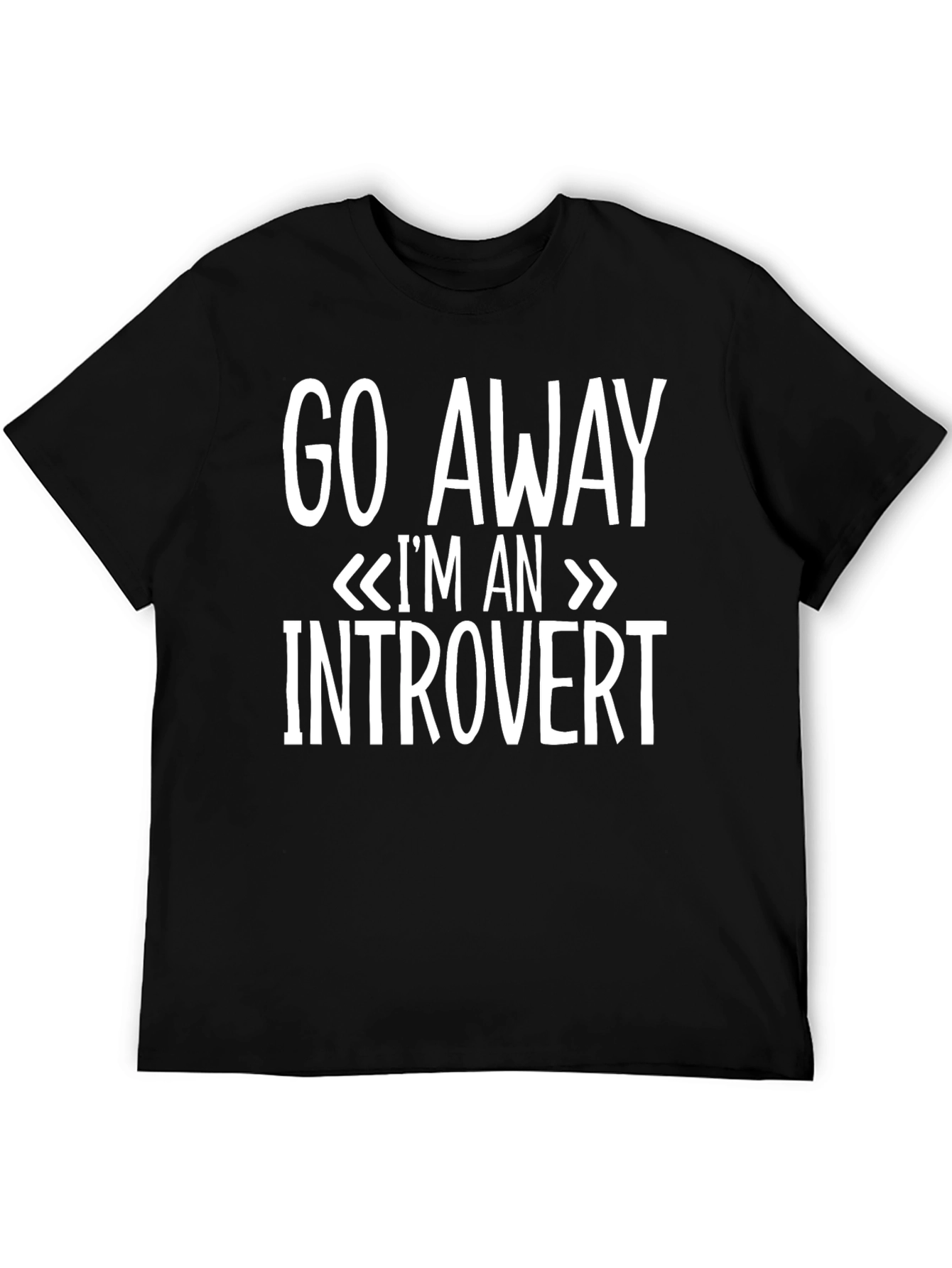Introvert Graphic Tee - Black Cotton T-Shirt