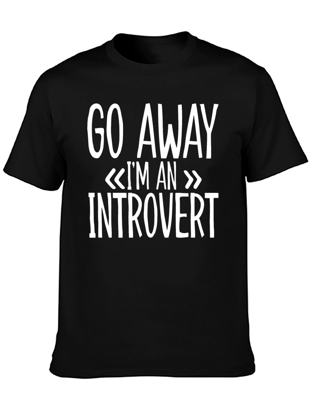 Introvert Graphic Tee - Black Cotton T-Shirt