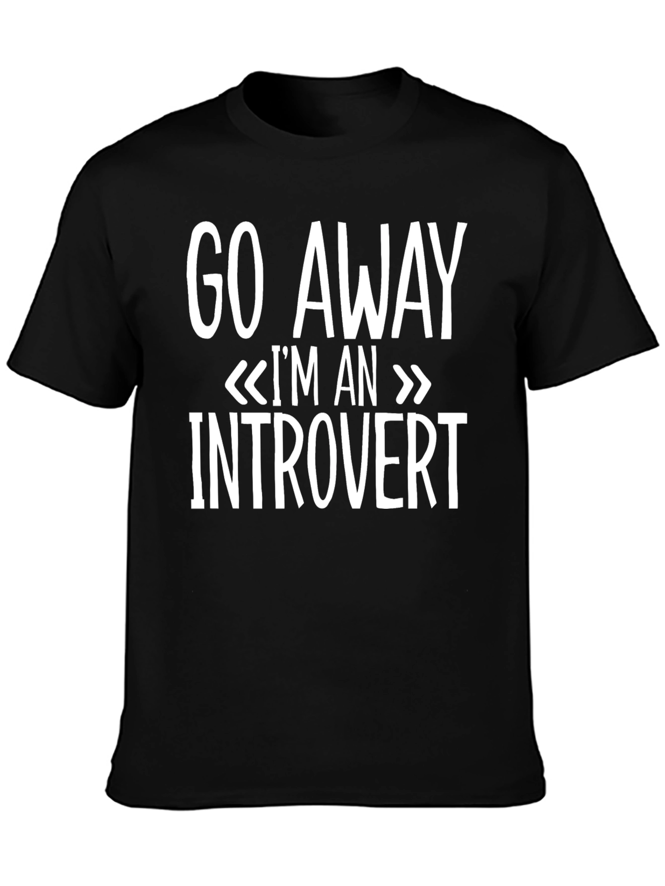 Introvert Graphic Tee - Black Cotton T-Shirt