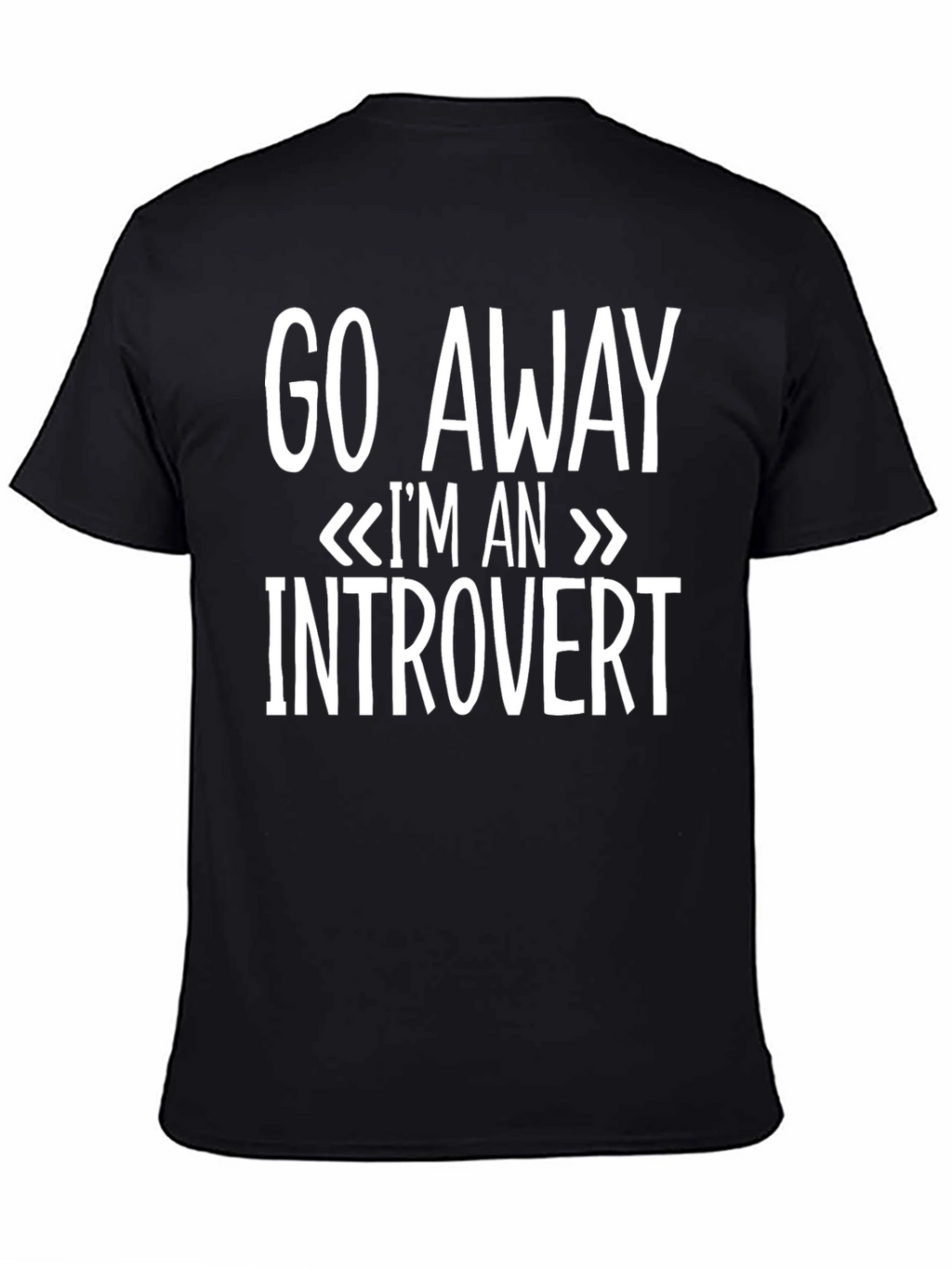 Introvert Graphic Tee - Black Cotton T-Shirt