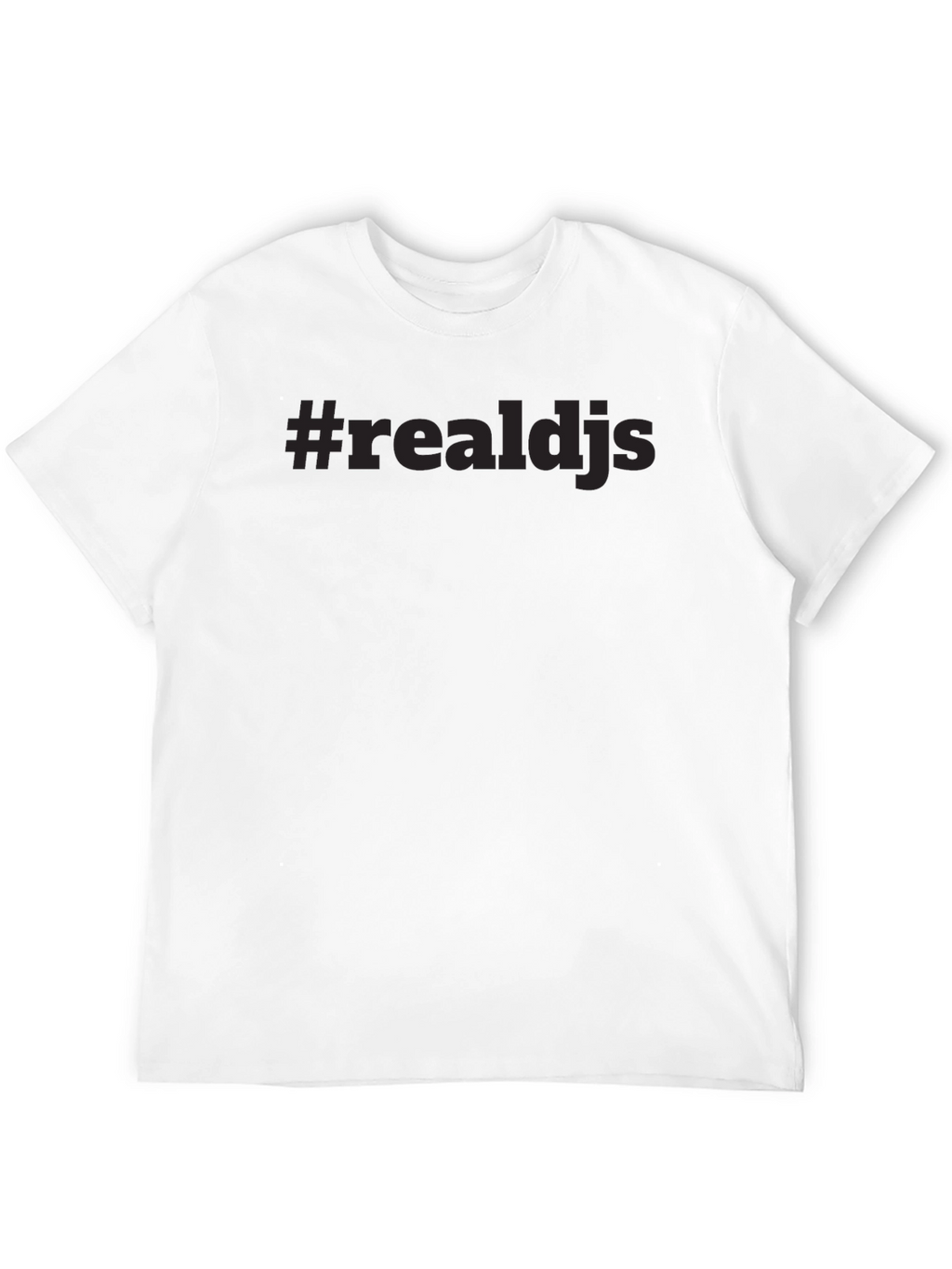 #realdjs Black T-Shirt - Minimalist Style