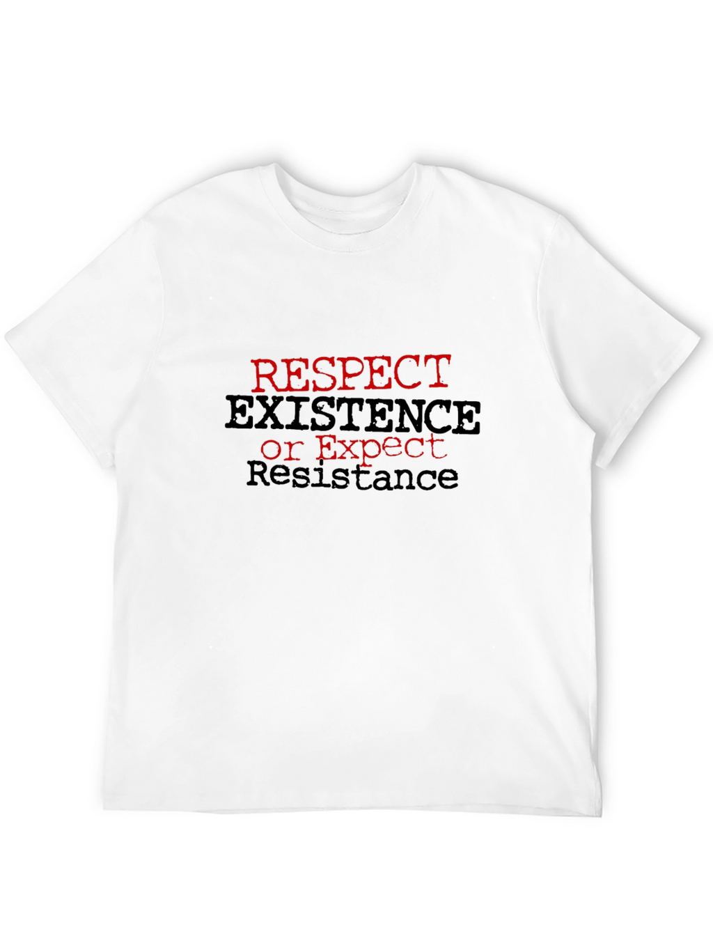 Respect Existence Graphic Tee - Black