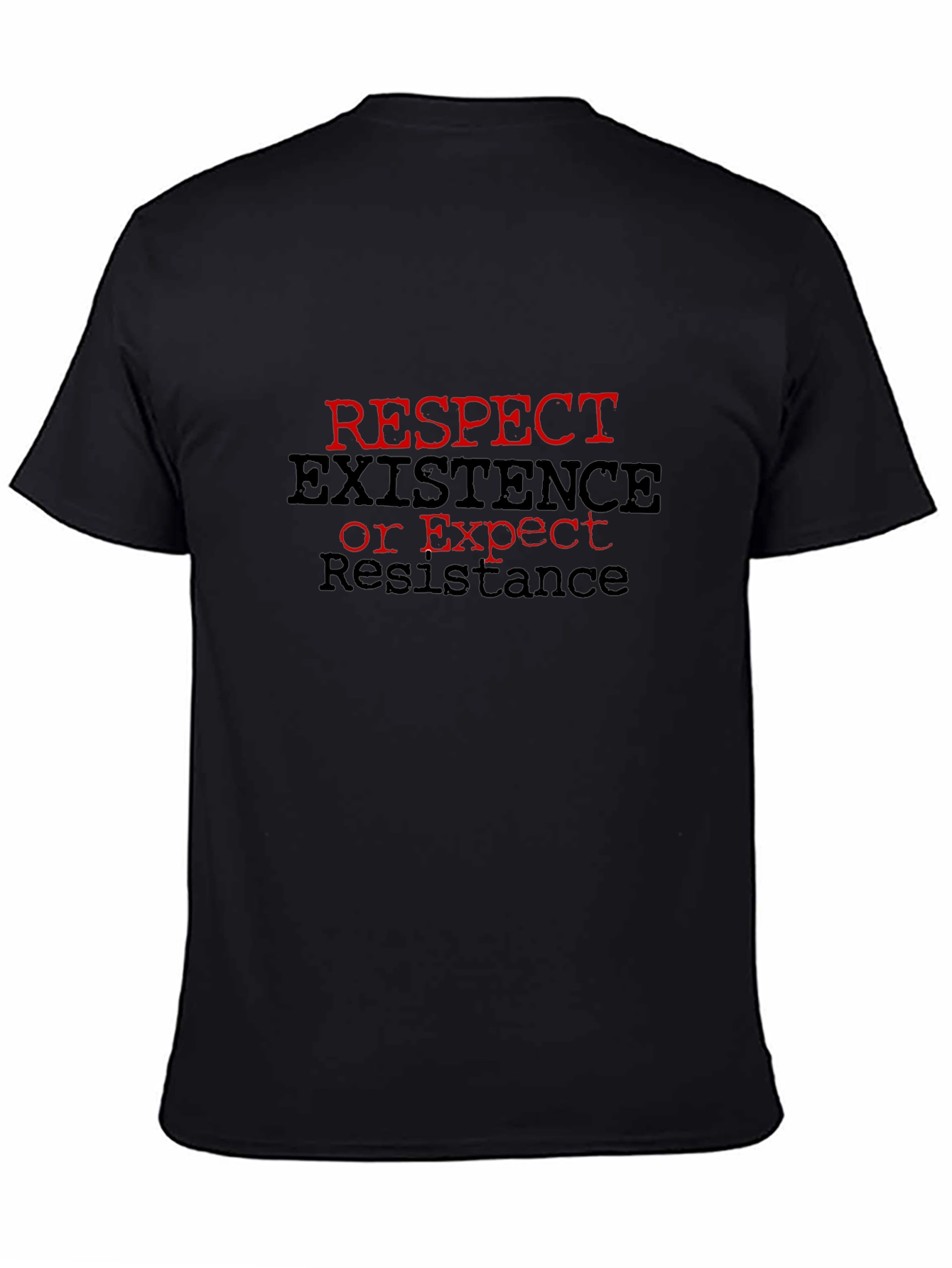 Respect Existence Graphic Tee - Black
