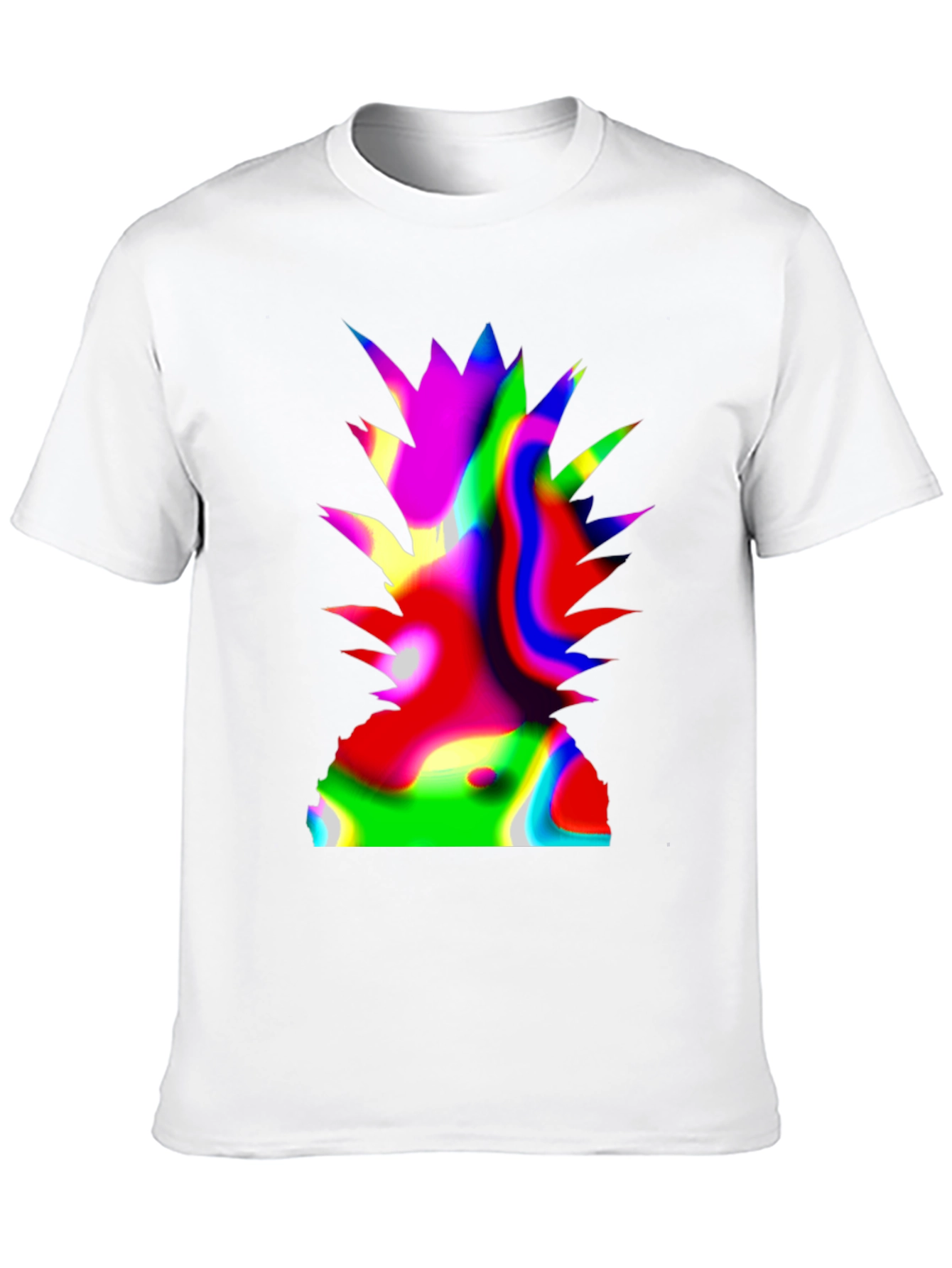 Psychedelic Pineapple Graphic Black T-Shirt