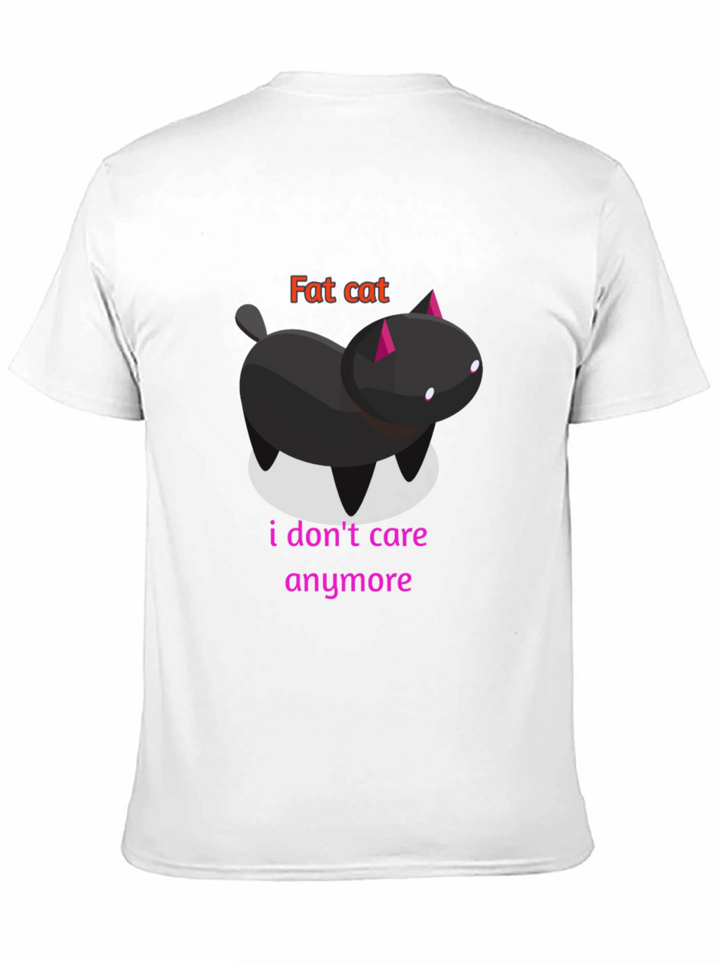 Fat Cat Graphic Tee - Unisex Black T-Shirt